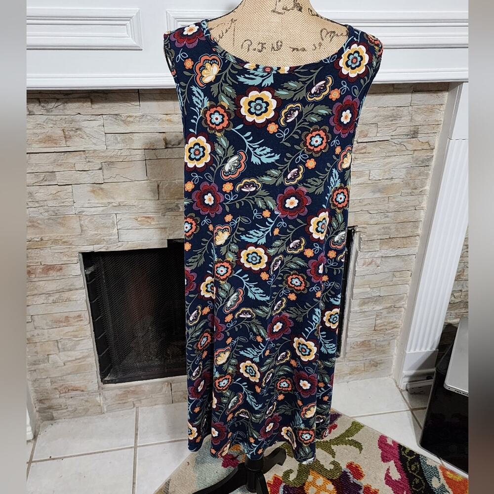 Super soft floral‎ stretchy boho lounge dress plus size 2X new!!